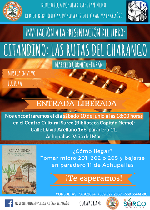 INVITACIÓN A LA PRESENTACIÓN DEL LIBRO_“Citadino. Las rutas del charango”